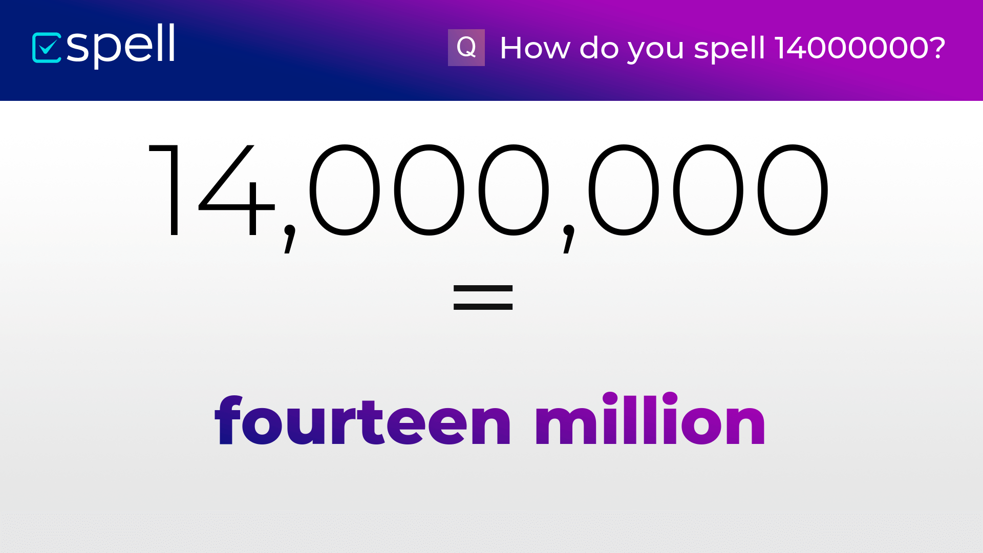 14000000 In Words How To Spell The Number 14000000 In English