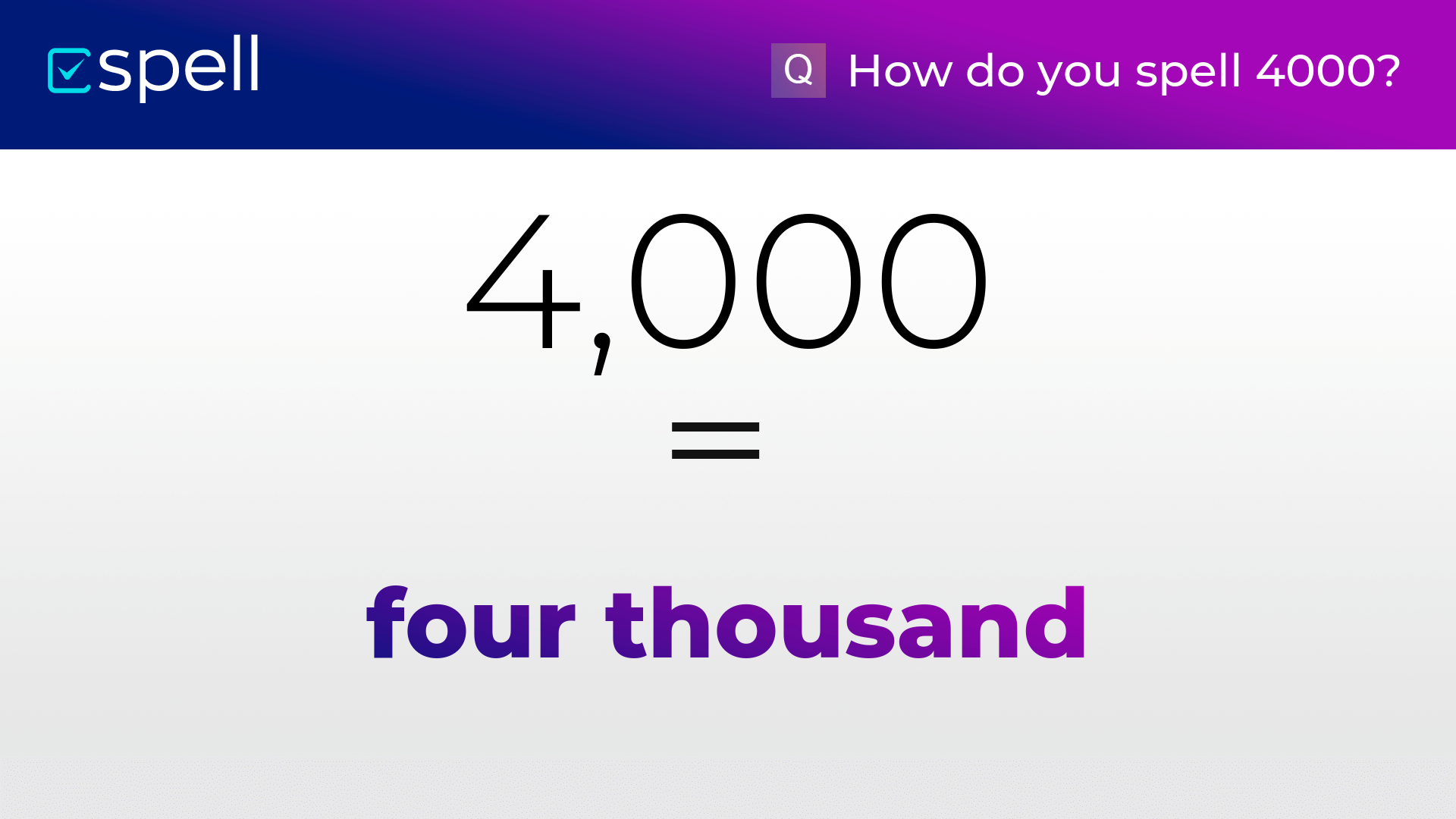 4000 in words How to Spell the Number 4000 in English
