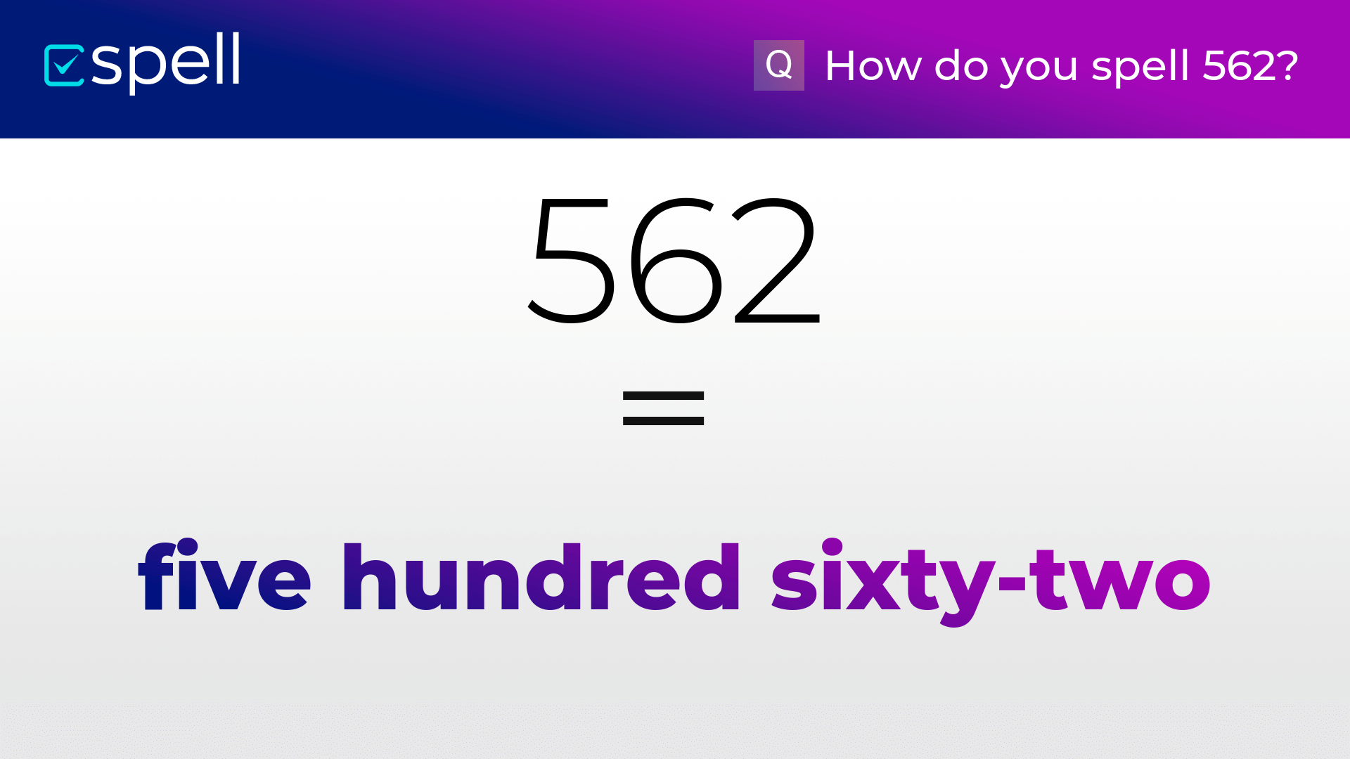 562 in words how to spell the number 562 in english