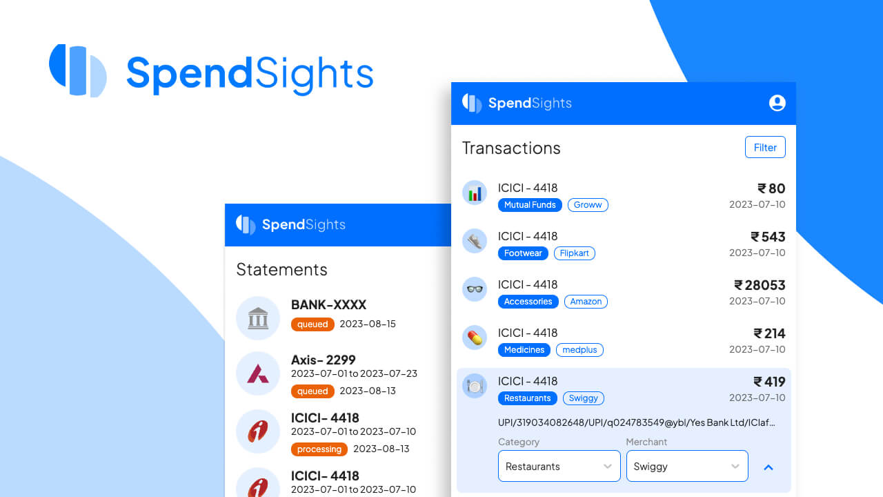 SpendSights - Privacy friendly expense manager app built for India
