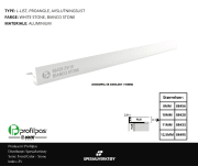 Avslutningslist aluminium white ZV/, Profilpas