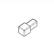 2/3 VEIS HJØRNE FIRKANT ZQVN/11/EI STONE ALUMINIUM CONCRETE SMOKE 11MM, PROFILPAS