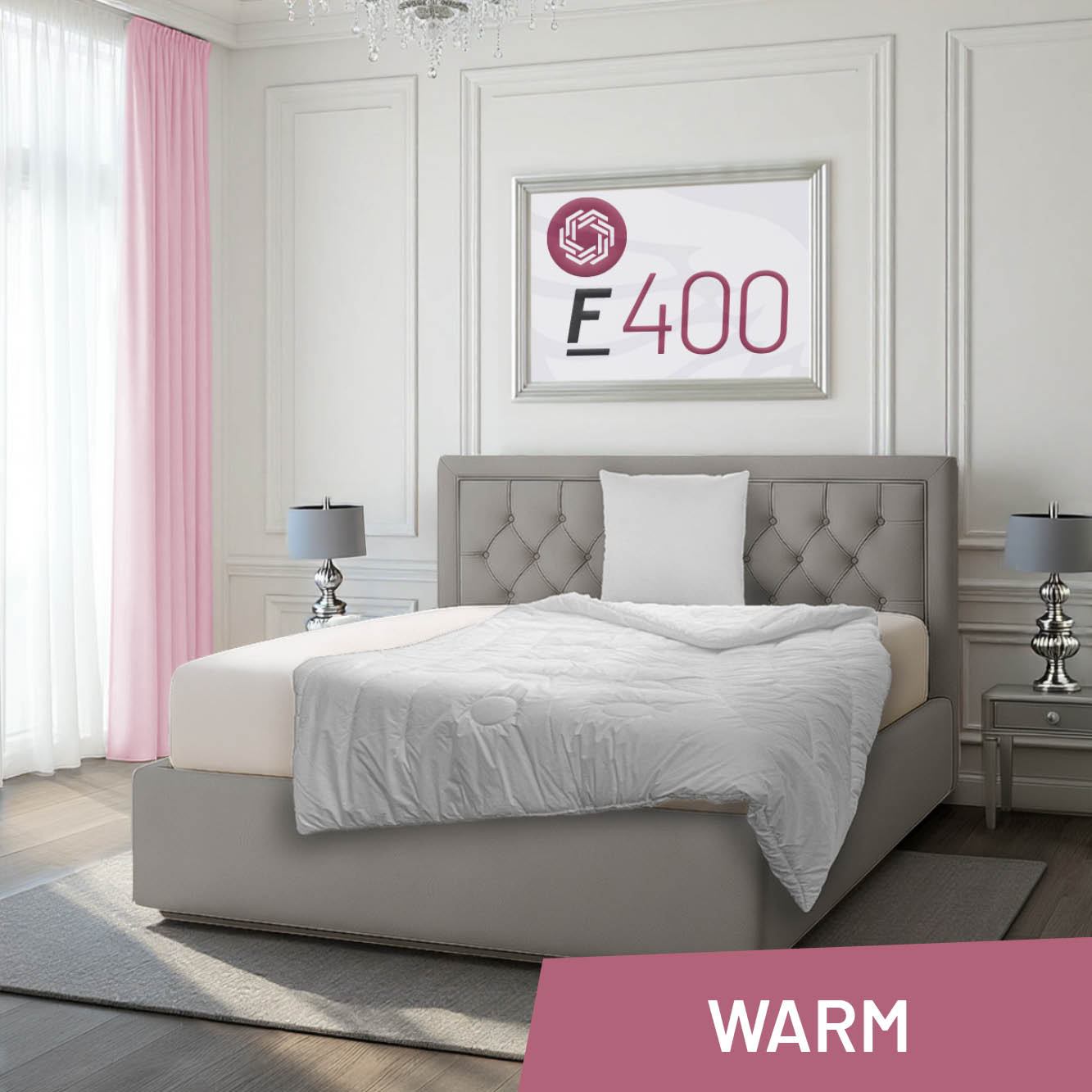 Schlafstil Faserbettdecke F400, Quallofil Premium 3D-Markenfaser / 100 % Polyester, Warm / 155x200