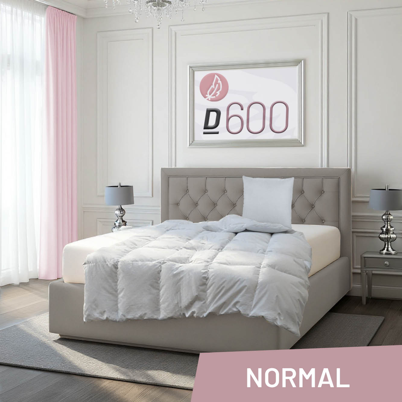 Schlafstil Gänsedaunenbettdecke D600, 100 % Gänsedaunen, Normal / 135x200