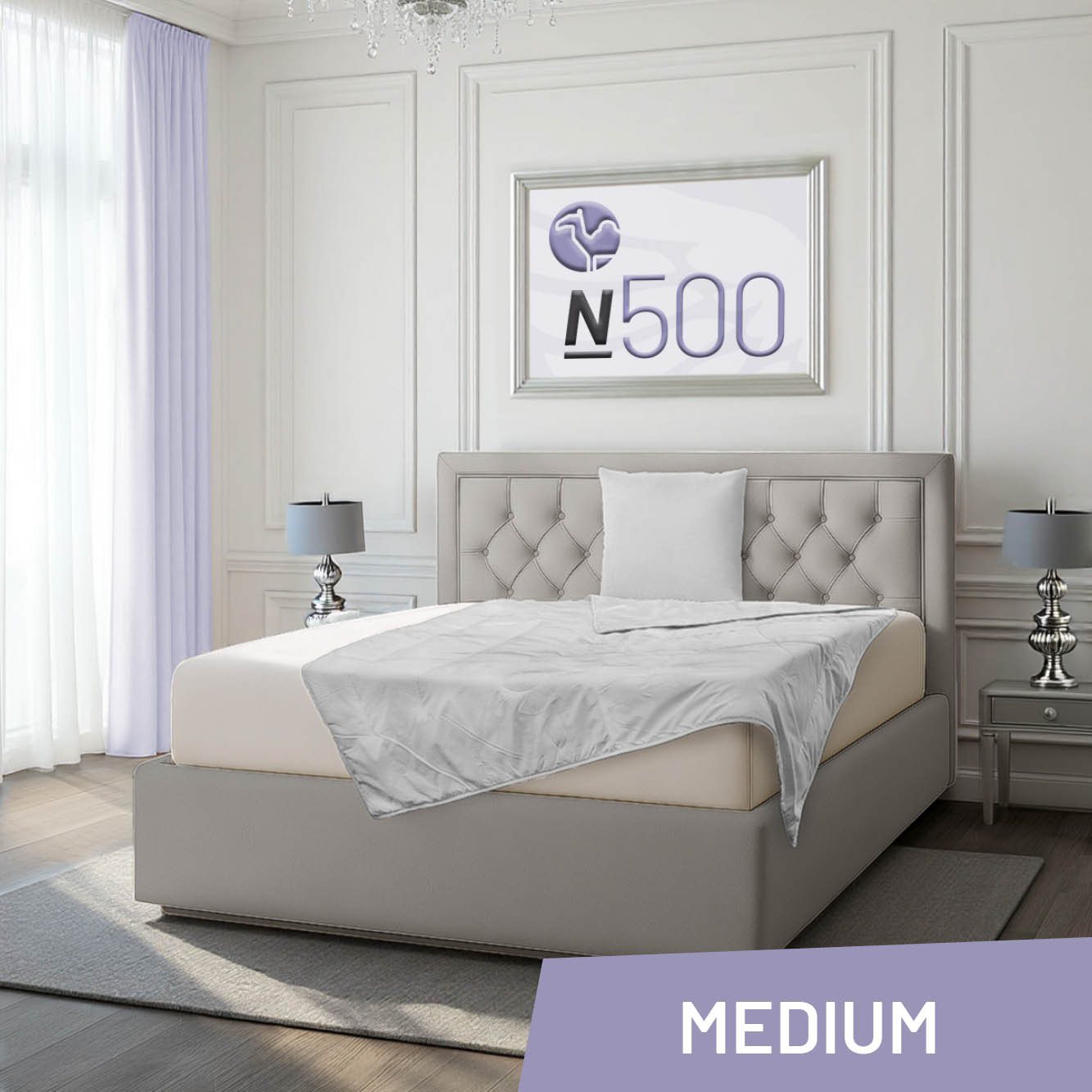 Schlafstil Kamelhaarbettdecke N500, feinster Kamelhaar Flaum / 100 % Kamelhaar, Medium / 200x220