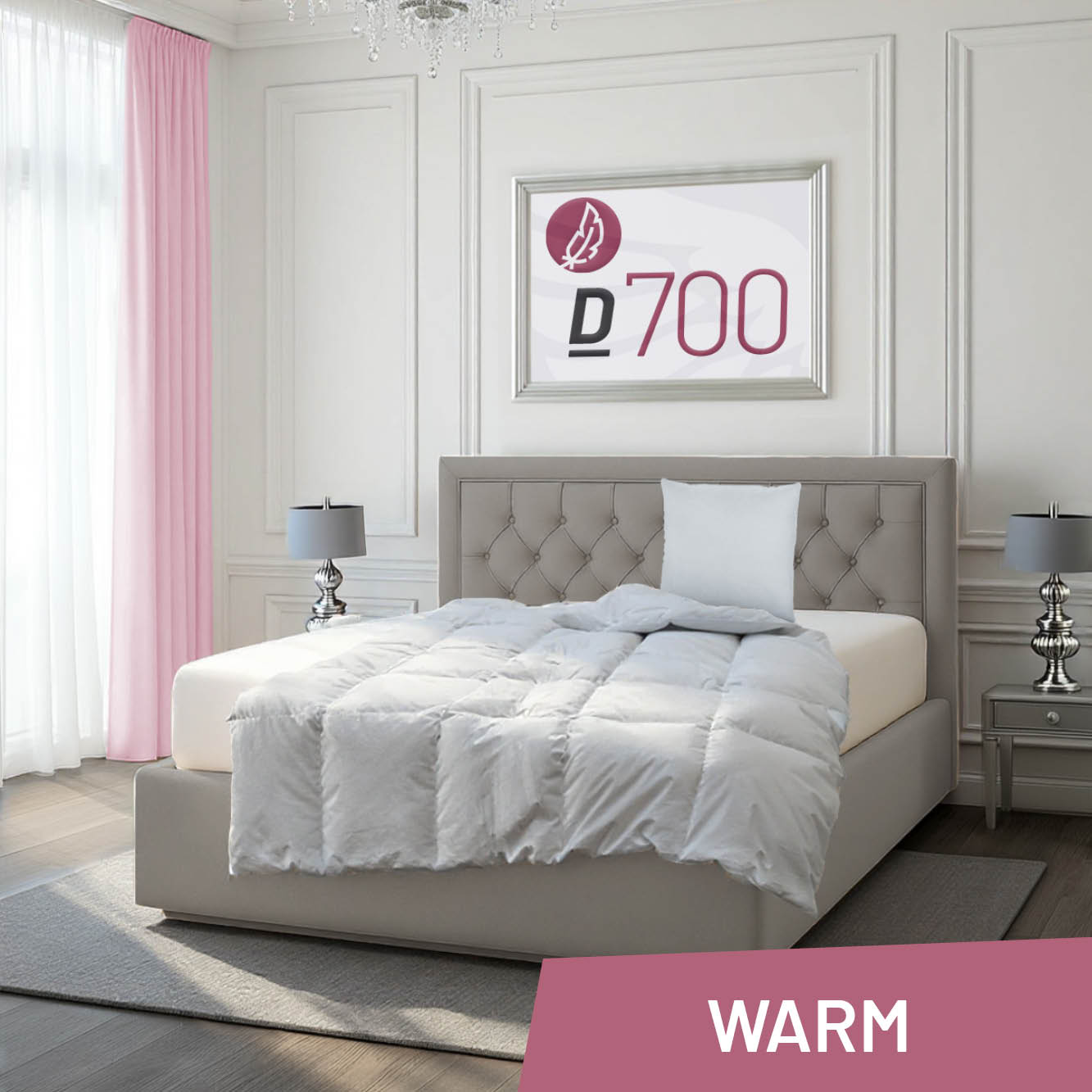 Schlafstil Gänsedaunenbettdecke D700, 100 % reine Gänsedaunen, Warm / 200x220