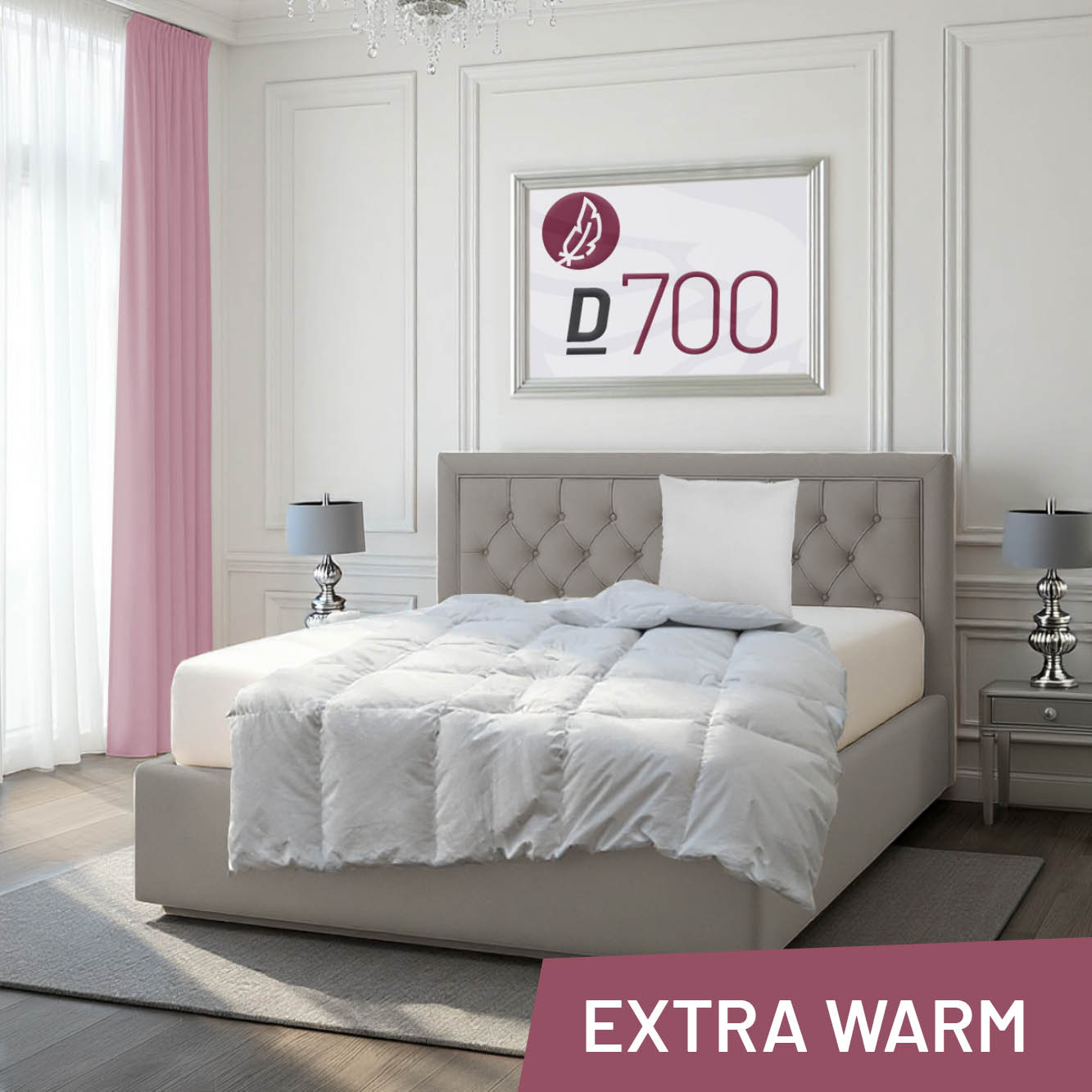 Schlafstil Gänsedaunenbettdecke D700, 100 % reine Gänsedaunen, Extrawarm / 240x220