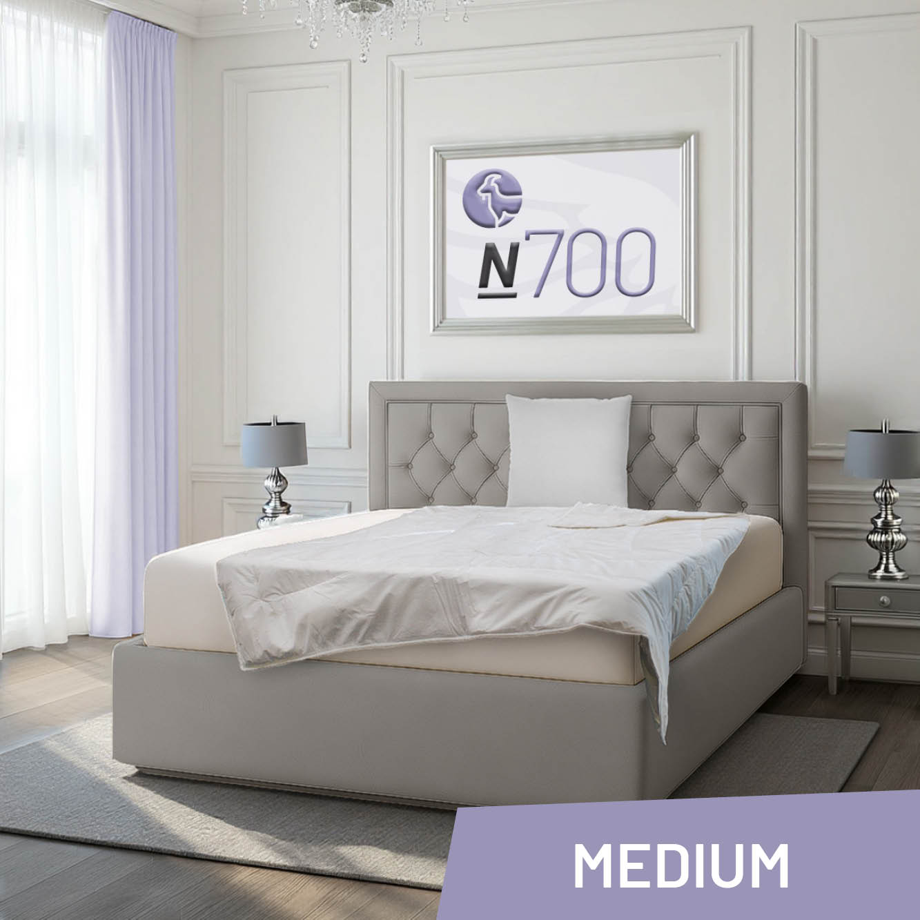 Schlafstil Kaschmirbettdecke N700, feinster Kaschmir Flaum / 100 % Kaschmir, Medium / 135x200