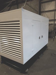 Completed sprayed generator container