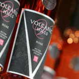 Bottles of Rosé wine labeled Volcanic Hills from Volcanic Hills Estate Winery in West Kelowna.