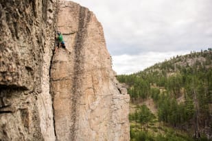 Rock Climbing on the Diamondback at Skaha Bluffs Provincial Park near Penticton.