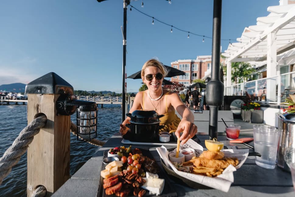 Dining on the boardwalk at Hotel Eldorado