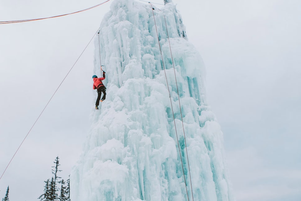 Ice climbing at Big White Ski Resort