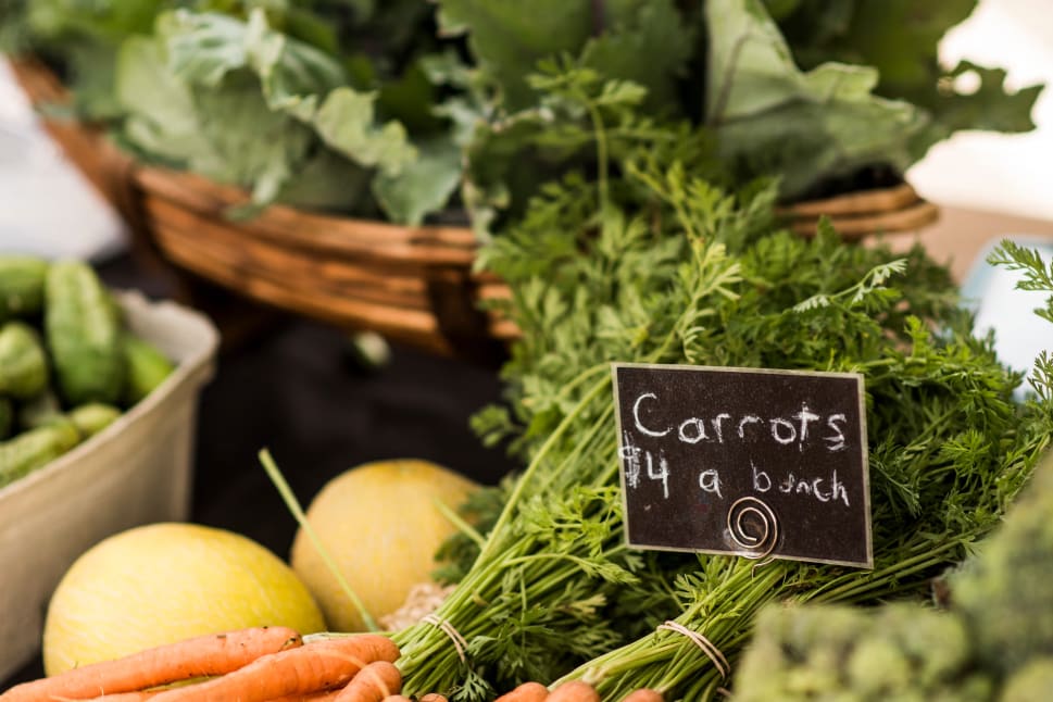 Fresh produce for sale at the Summerland