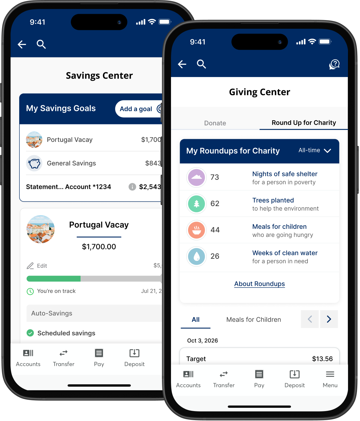 Spiral savings experience on Lumin platform