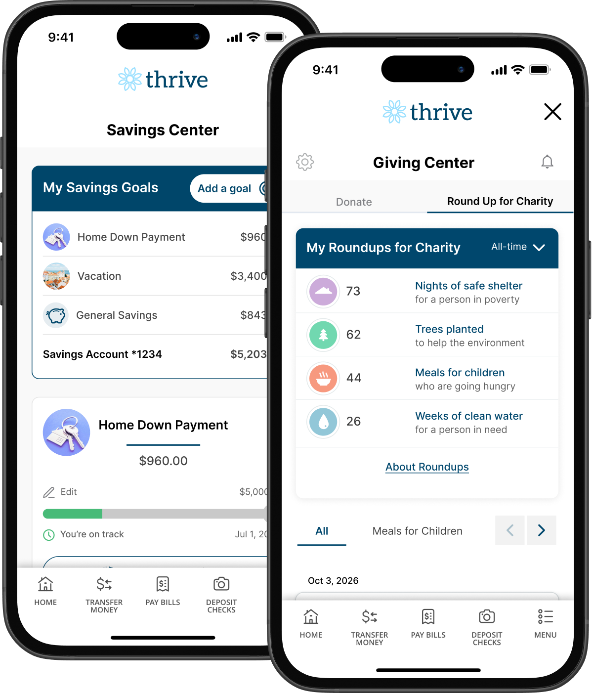 Spiral savings experience on Q2 platform