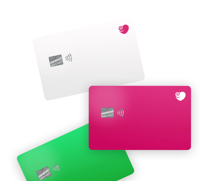 colorful debit and credit cards