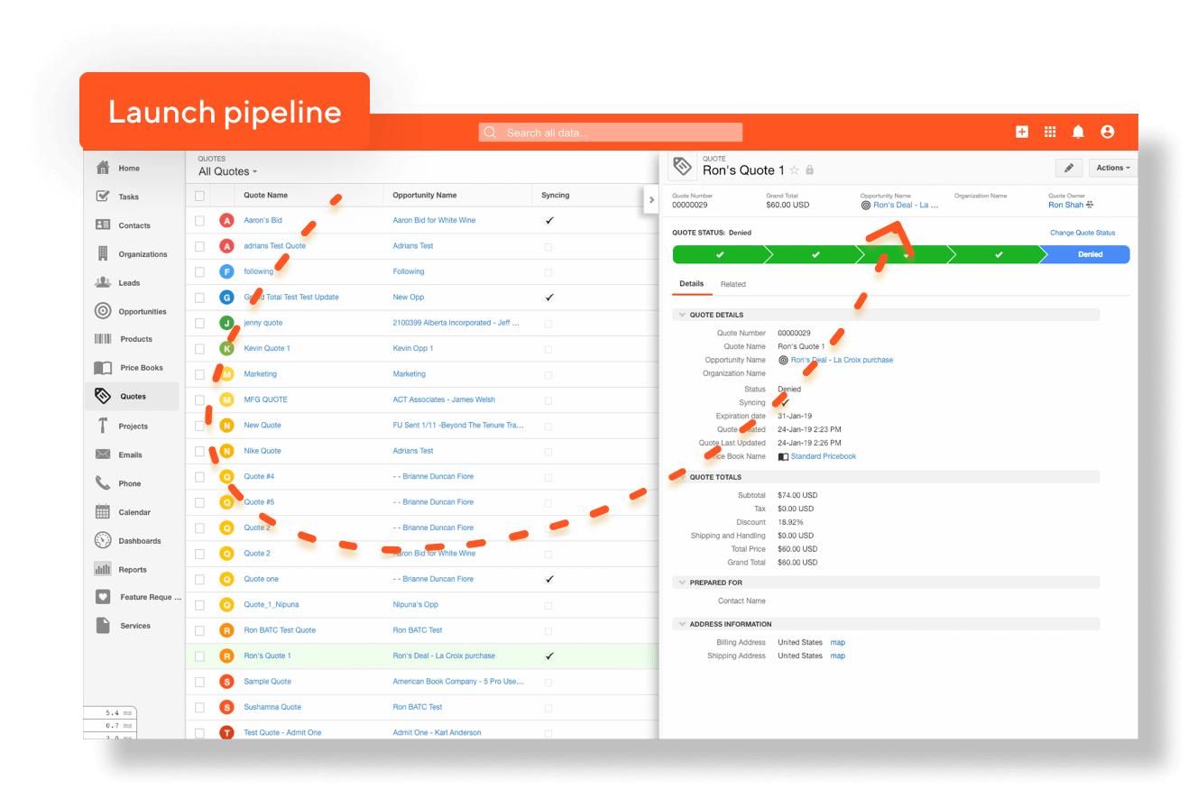 Launch pipeline