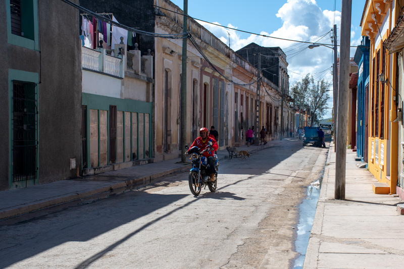 Gibara Cuba Man on Motorcycle