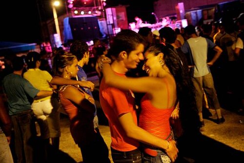 Gibara Cuba people dancing