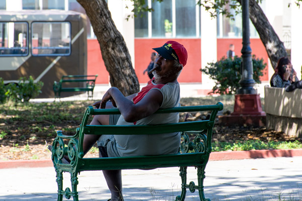 Gibara Cuba man smoking a cigar