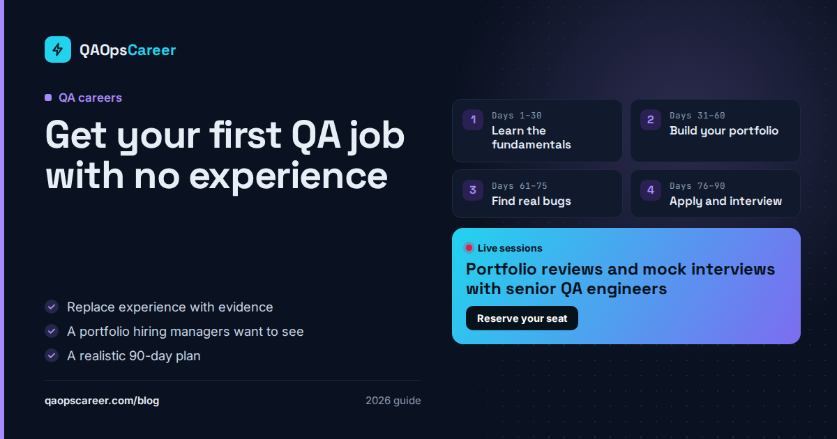 How to Get Your First QA Job With No Experience (2026 Guide)