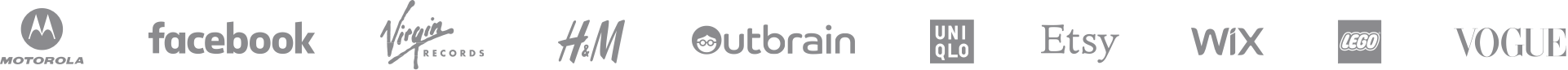 Used by these companies: Motorolla, Facebook, Virgin Records, H&M, Outbrain, Uniqlo, Etsy, WIX, Lego, Vogue