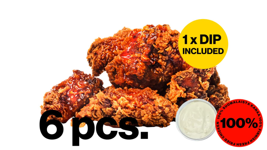 ORIGINAL.WINGS 6pcs + kot.DIP