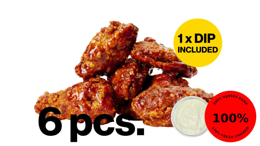 HOTHONEY.WINGS 6pcs + kot.DIP
