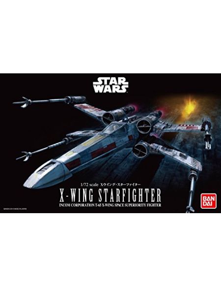 Bandai X Wing Fighter-Bandai-01200 Star Wars Maquette, 1200, Gris, 1/72