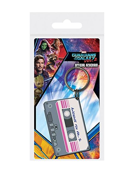 Pyramid International Guardians of The Galaxy Awesome Mix Vol. 2 en Caoutchouc Porte-clés, Multicolore, 4 x 6 x 1.3 cm