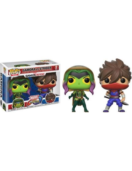 Figurines Pop! Gamora Vs Strider - Marvel Vs Capcom (Lot de 2)