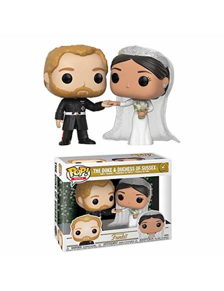 Lot de 2 Figurines Pop! Prince Harry & Megan Markle - Famille Royale