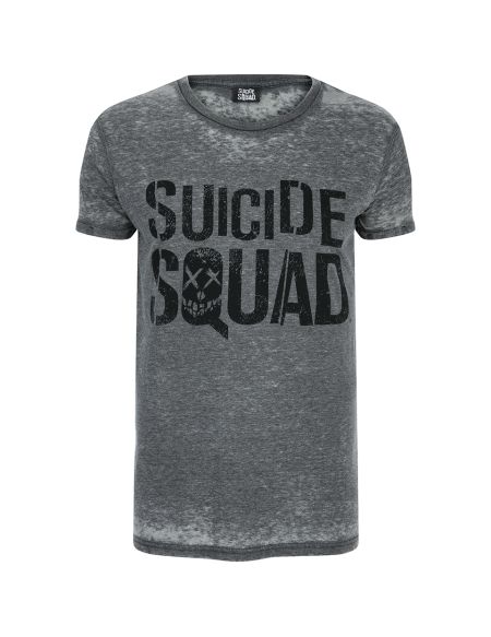 T-Shirt Homme DC Comics Logo Suicide Squad - Gris - XL - Gris