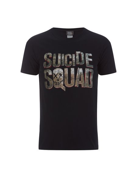 T-Shirt Homme DC Comics Logo Suicide Squad - Noir - M - Noir