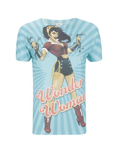 T-Shirt Homme DC Comics Bombshell Wonder Women - Bleu - M - Bleu