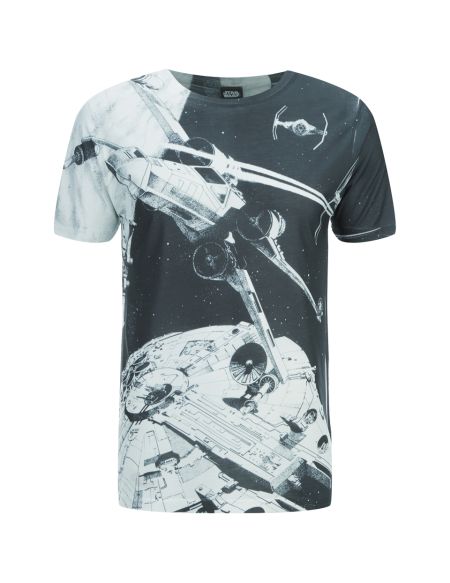 T-Shirt Homme Star Wars Space Battle - Noir - S - Noir