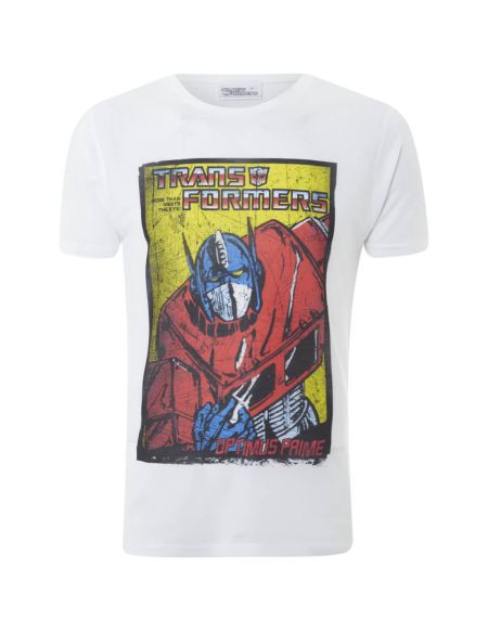 T-Shirt Homme Transformers Optimus Prime - Blanc - S - Blanc