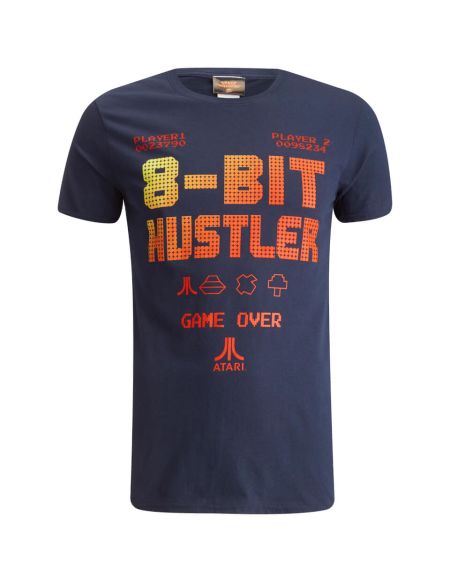 T-Shirt Homme 8 - Bit Hustler Atari - Bleu Marine - S - Navy