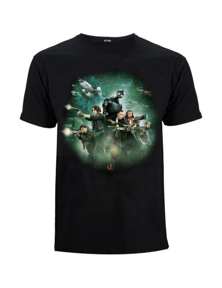 T-Shirt Homme Star Wars Rogue One Group Battle - Noir - S - Noir