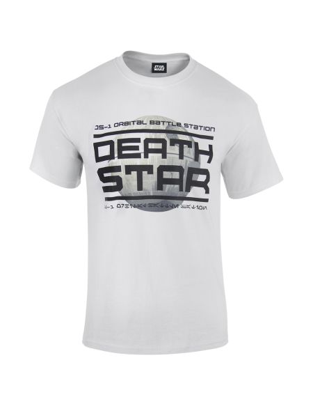 T-Shirt Homme Star Wars Rogue One l'Étoile de la Mort Logo - Blanc - S - Blanc