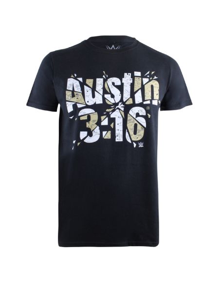 T-Shirt Homme WWE Austin Shattered - Noir - S - Noir