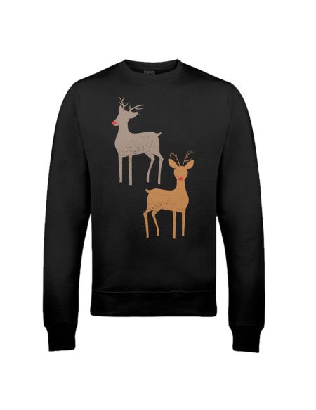 Pull de Noël Homme Renne de Noël Rodolphe - Noir - S - Noir