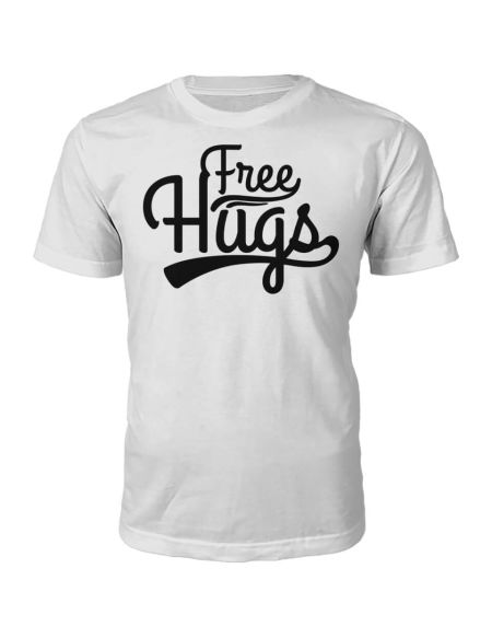 T-Shirt Unisexe Free Hugs -Blanc - S - Blanc