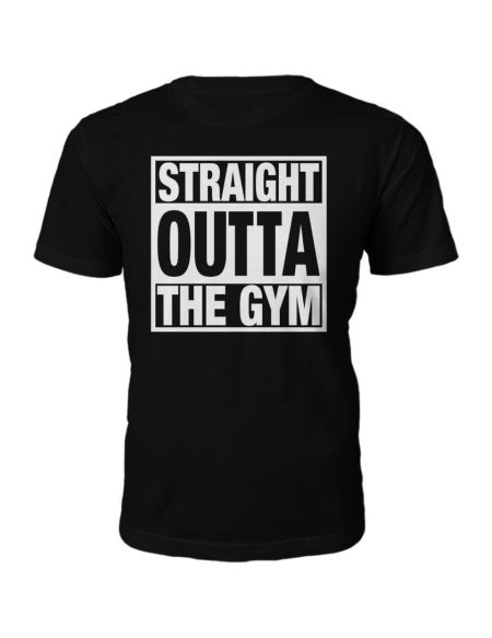 T-Shirt Unisexe Straight Outta The Gym -Noir - S - Noir