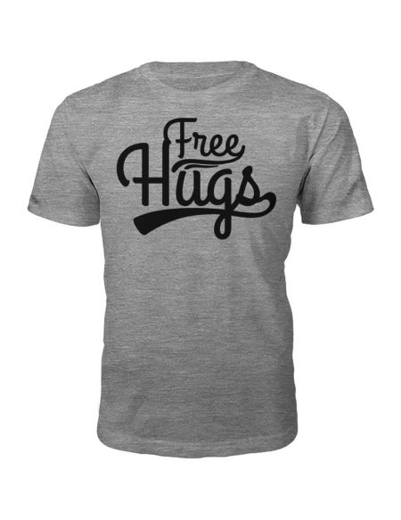 T-Shirt Unisexe Free Hugs -Gris - S - Gris