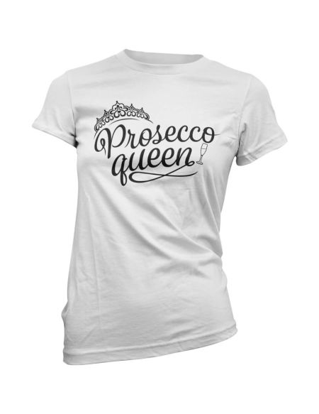 T-Shirt Femme Prosecco Queen - Blanc - S - Blanc