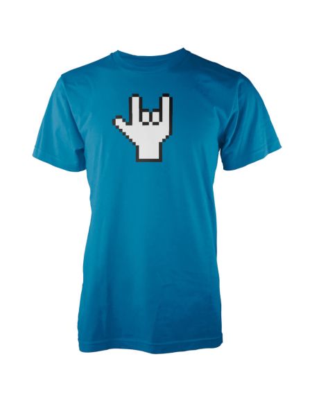 T-Shirt Homme Pixel Rock - Bleu - XXL - Bleu