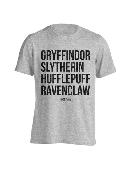 T-Shirt Homme Maisons de Poudlard Harry Potter - Gris Clair Chiné - S - Gris