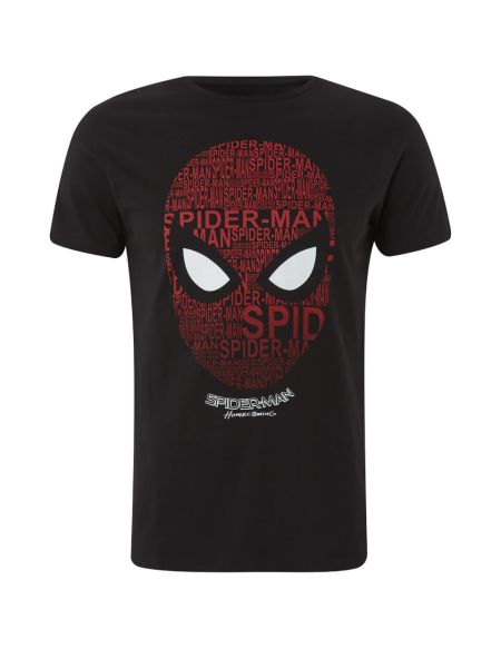 T-Shirt Homme Spider-Man Tête Marvel - Noir - M - Noir